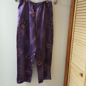 GILLIAN & O'MALLEY SATIN PAJAMA PANTS - M